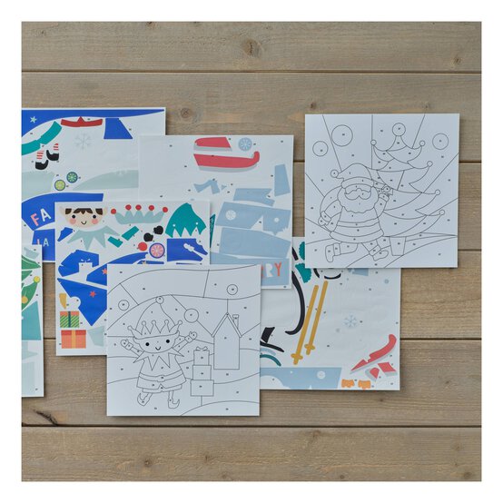 Christmas Sticker by Numbers Kit 4 Pack image number 3