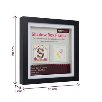 Black Shadow Box Frame 18cm x 18cm image number 3