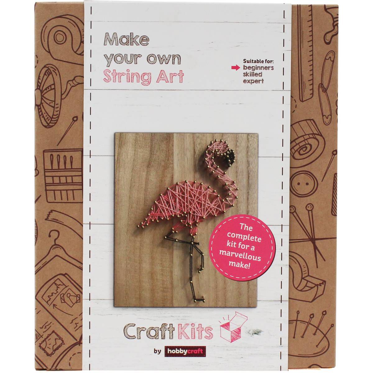 Flamingo String Art Kit Hobbycraft