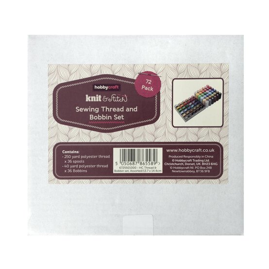 Sewing Thread and Bobbin Set 72 Pack image number 6