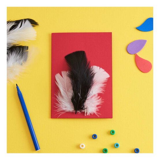 Black and White Harlequin Feather Mix 5g image number 2