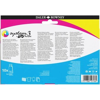 Daler-Rowney System3 Fluid Acrylic 29.5ml 10 Pack image number 4
