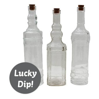 Assorted Clear Glass Bottle