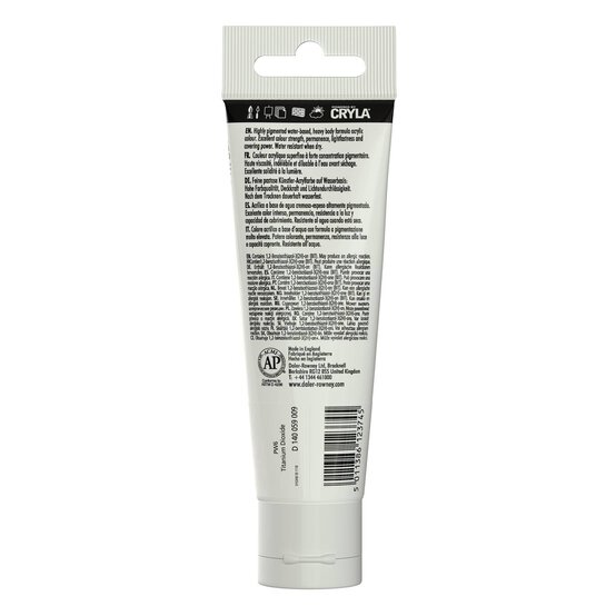 Daler-Rowney System3 Titanium White Heavy Body Acrylic 59ml image number 2