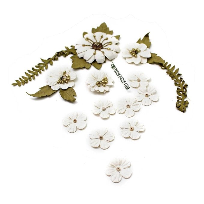Cream Elliana Paper Flowers 15 Pack image number 1