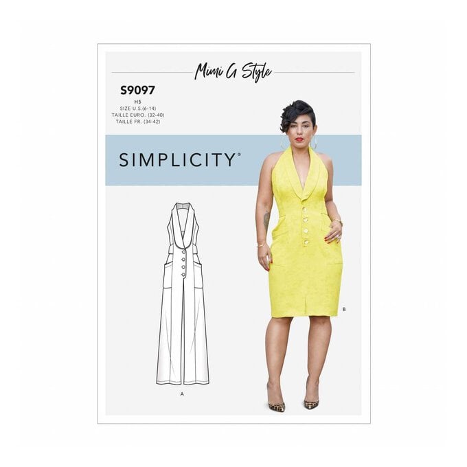 Simplicity Dress and Jumpsuit Sewing Pattern S9097 (16-24) image number 1