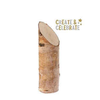 Create & Celebrate Slanted Wooden Log