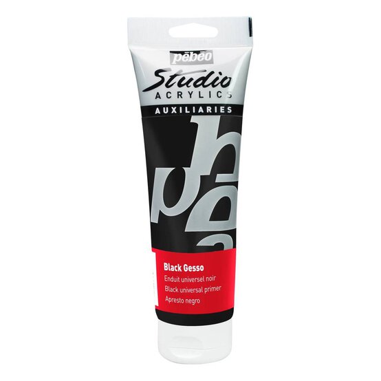 Pebeo Studio Black Gesso 250ml image number 1