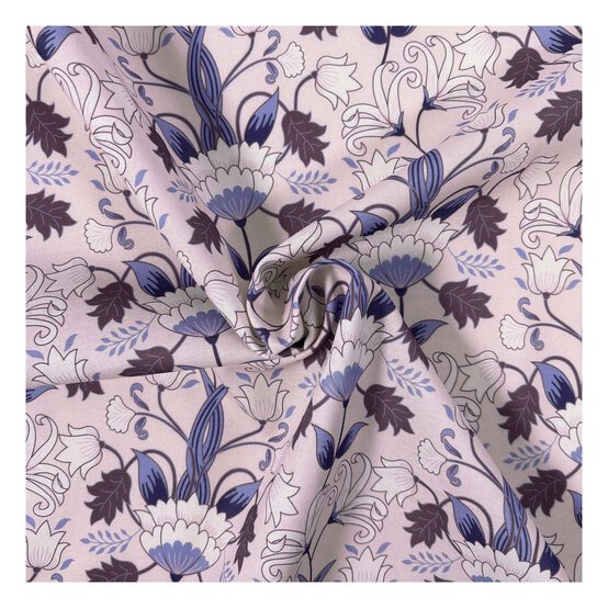 WI Garden Delight Large Flower Chain Cotton Fabric by the Metre image number 1