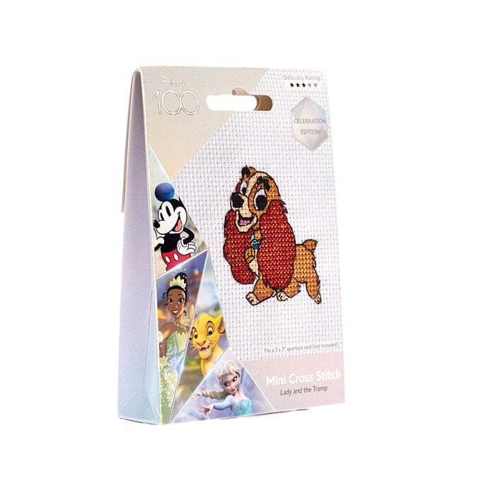 Disney 100 Lady and the Tramp Mini Cross Stitch Kit image number 1