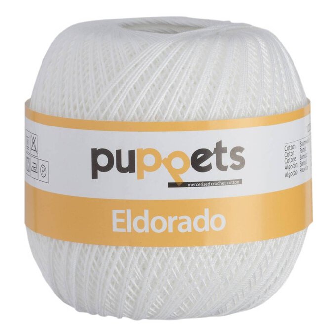 Puppets White Eldorado Yarn 100 g Hobbycraft