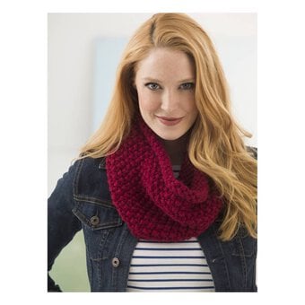 FREE PATTERN Lion Brand Thick and Quick Seed Stitch Cowl L40626
