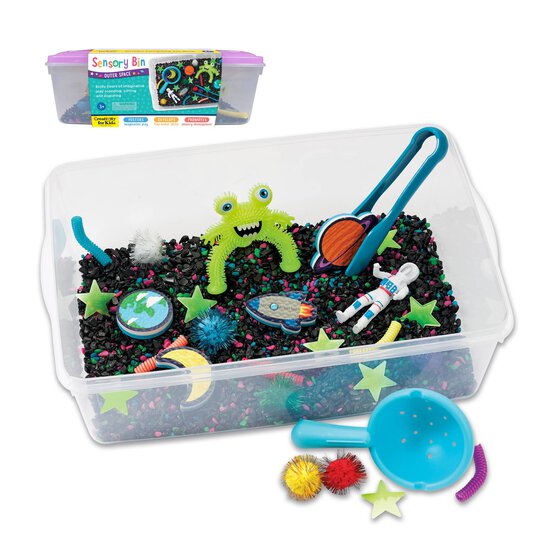 Outer Space Sensory Bin image number 1