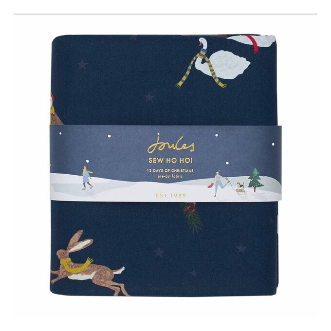 Joules 12 Days of Christmas Cotton Fabric 110cm x 2m image number 1
