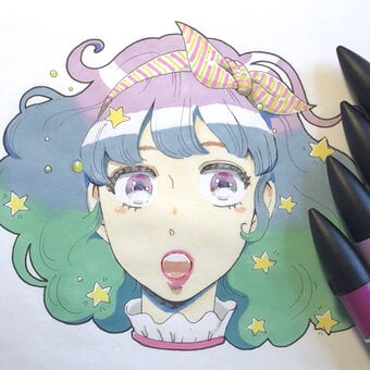 Get Started In Manga Drawing with Chie Kutsuwada and Winsor and Newton Promarkers