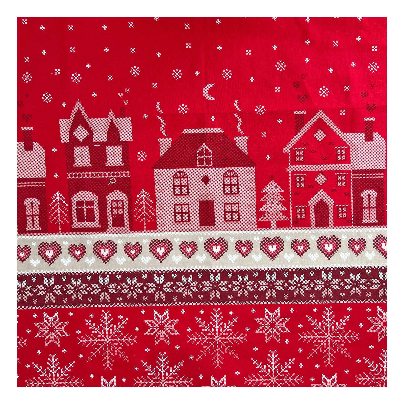 Christmas Scene Cotton Fabric Pack 112cm x 1m Hobbycraft