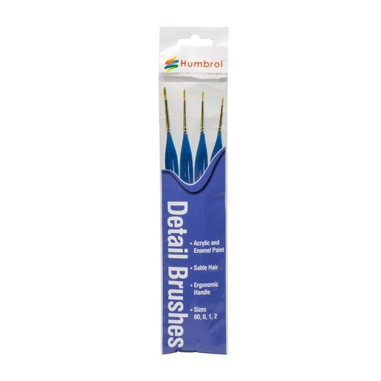 Humbrol Detail Sable Brushes Pack Size 4