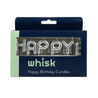 Whisk Silver Happy Birthday Candles 13 Pack 