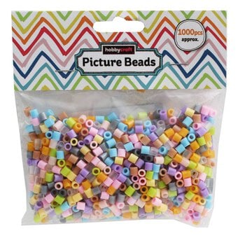 Pastel Picture Beads 1000 Pieces