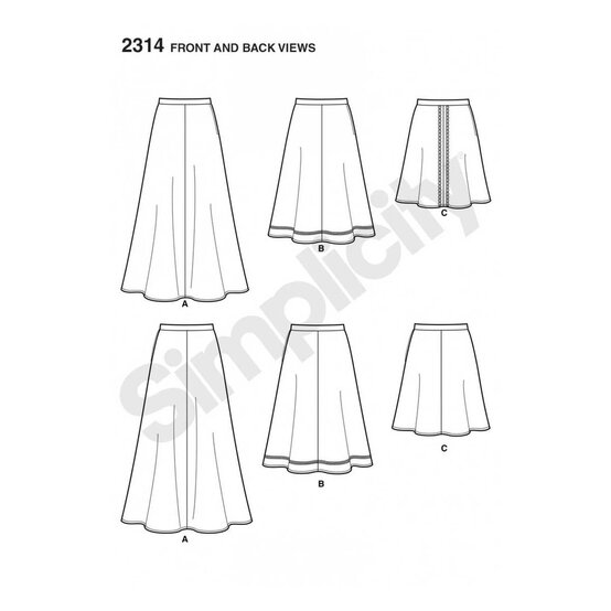 Simplicity Learn to Sew Ladies' Skirt Sewing Pattern 2314 image number 2