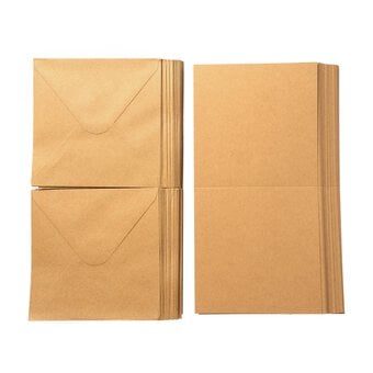 Kraft Cards and Envelopes 6 x 6 Inches 50 Pack image number 3