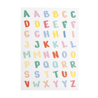 Bright Alphabet Sticker Sheet