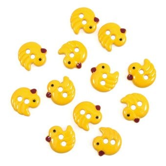 Trimits Yellow Duck Novelty Buttons 8 Pieces