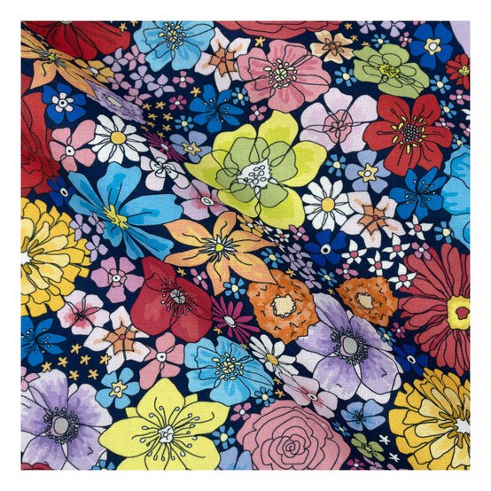 Blue Rainbow Garden Cotton Fat Quarters 4 Pack image number 3