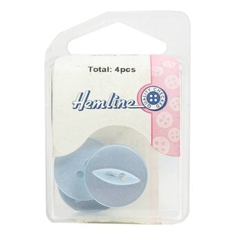 Hemline  Baby Blue Basic Fish Eye Button 4 Pack