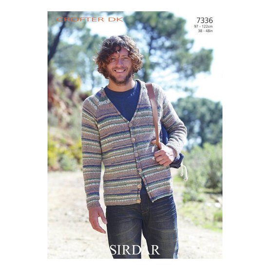 Sirdar Crofter DK Cardigan Digital Pattern 7336 image number 1