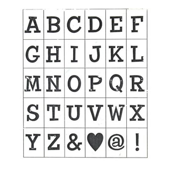 Bold Alphabet Wooden Stamps 30 Pack image number 2