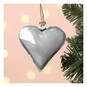 Hanging Grey Heart Decoration 7.5cm  image number 1