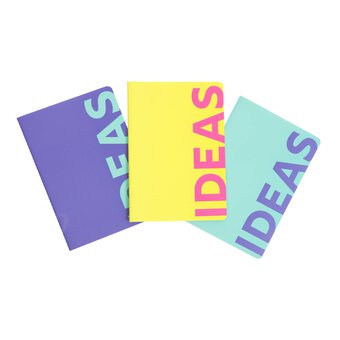 Block Colour Notebook Set A5 3 Pack