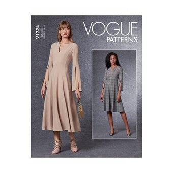 Vogue Women’s Dress Sewing Pattern V1724 (8-16)