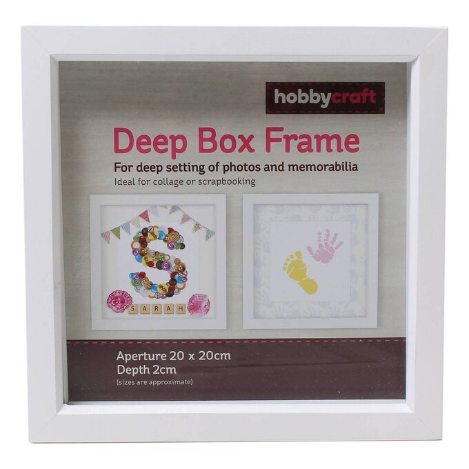 White Deep Box Frame 20cm x 20cm