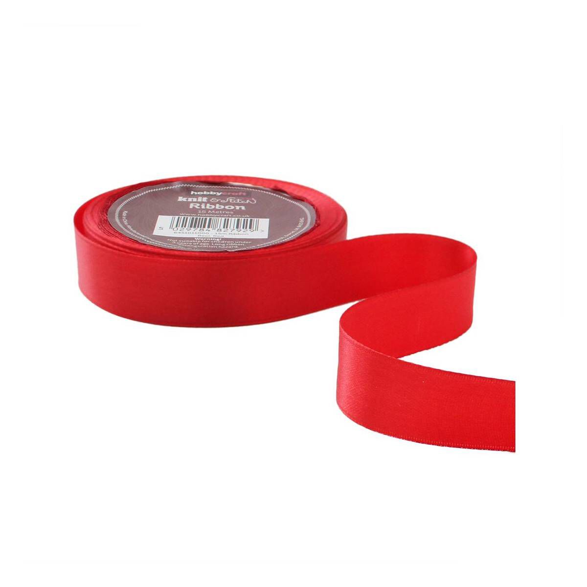 Red Satin Ribbon 15m x 20mm | Hobbycraft