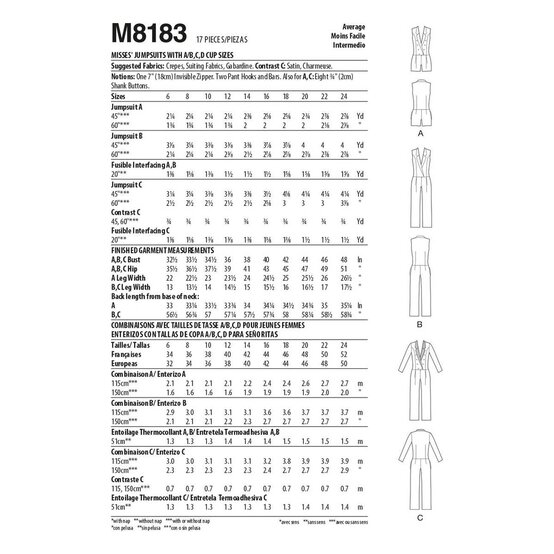 McCall&rsquo;s Valerie Jumpsuit Sewing Pattern M8183 (6-14) image number 2
