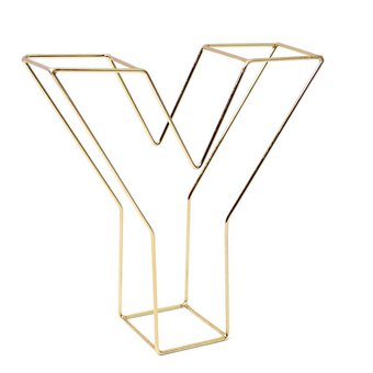 Soft Gold Wire Letter Y 15cm