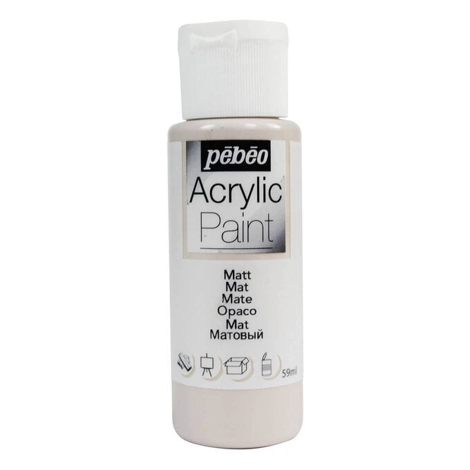Pebeo Powder Grey Matt Acrylic Craft Paint 59ml
