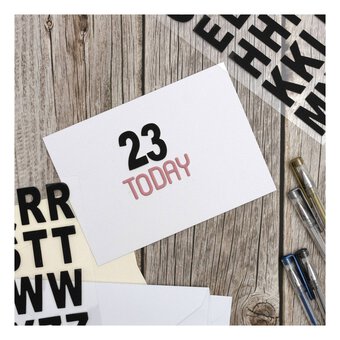 Black Foil Chipboard Alphabet Stickers