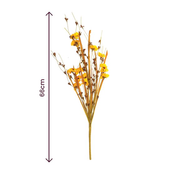 Yellow Wildflower Spray 66cm image number 4