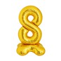 Standing Gold Number 8 Balloon 1m image number 1