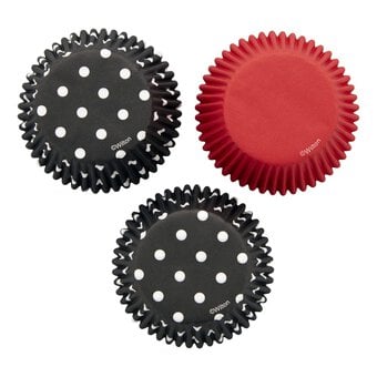 Wilton Red and Black Polka Dot Cupcake Cases 75 Pack image number 2
