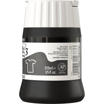 Daler-Rowney System3 Mars Black Textile Screen Printing Acrylic Ink 250ml image number 2