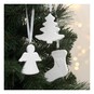 Hanging Ceramic Christmas Decorations 3 Pack image number 1