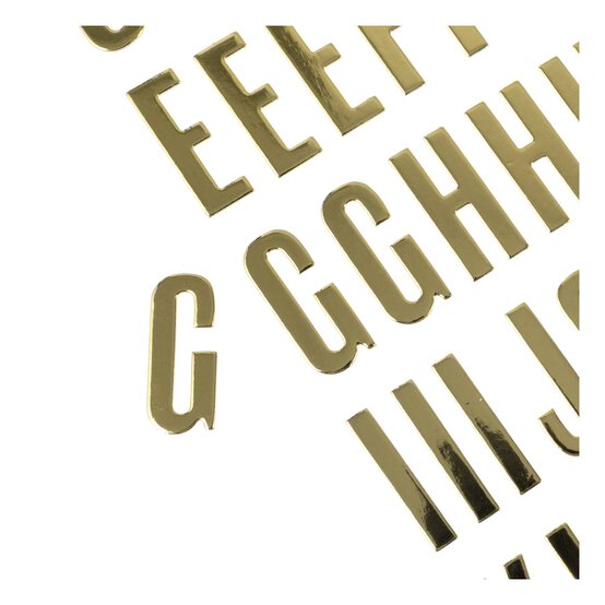 Gold Chipboard Alphabet Stickers image number 3