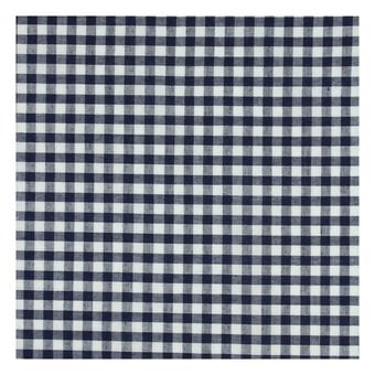 Navy 1/4 Gingham Fabric by the Metre image number 2
