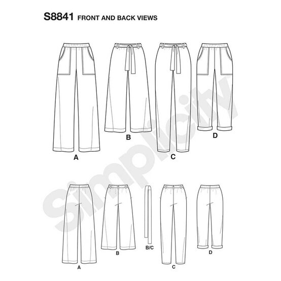 Simplicity Women's Trousers Sewing Pattern 8841 image number 2