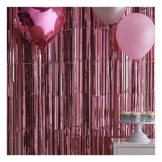 Create & Celebrate Blue Foil Fringe Curtain 1m x 2m image number 2