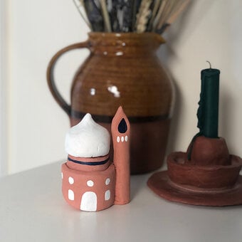 How to Make a Mini Clay Mosque Decoration